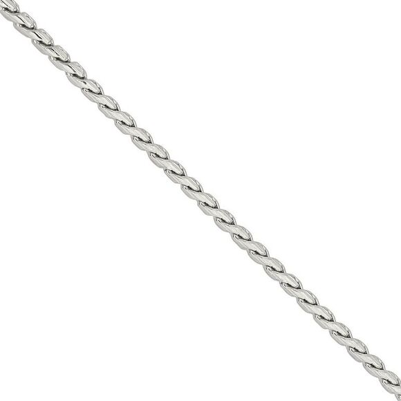 2.5mm Stainless Steel Spiga Link Chain Necklace, 16 Inch - Picture 1 of 7
